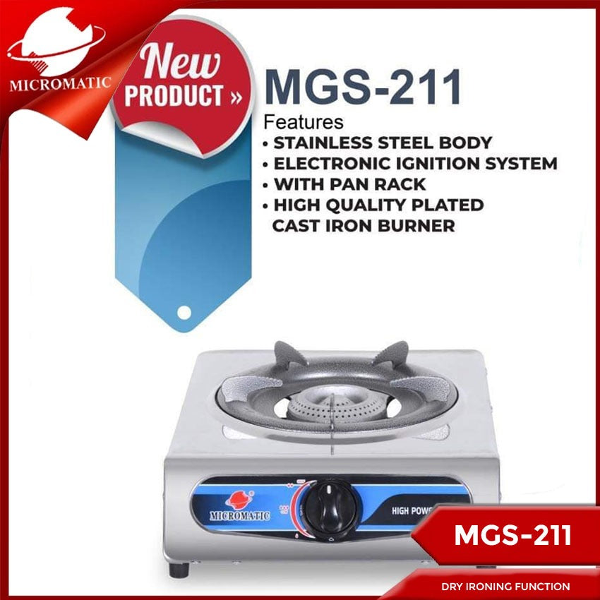 Micromatic MGS-211 1-Burner Stainless Steel Body Electronic Ignition System - w/o Regulator