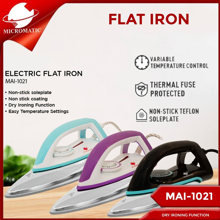 Micromatic MAI-1021 Dry Ironing Function 1000W Flat iron