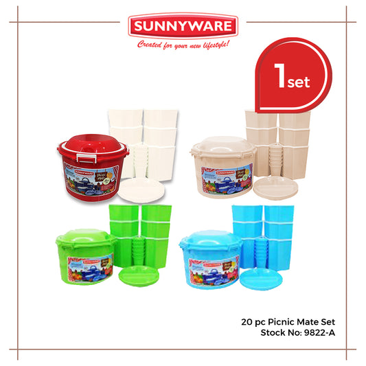 Sunnyware 9822-AB 20 Pc. Picnic Mate Set - Picnicmate