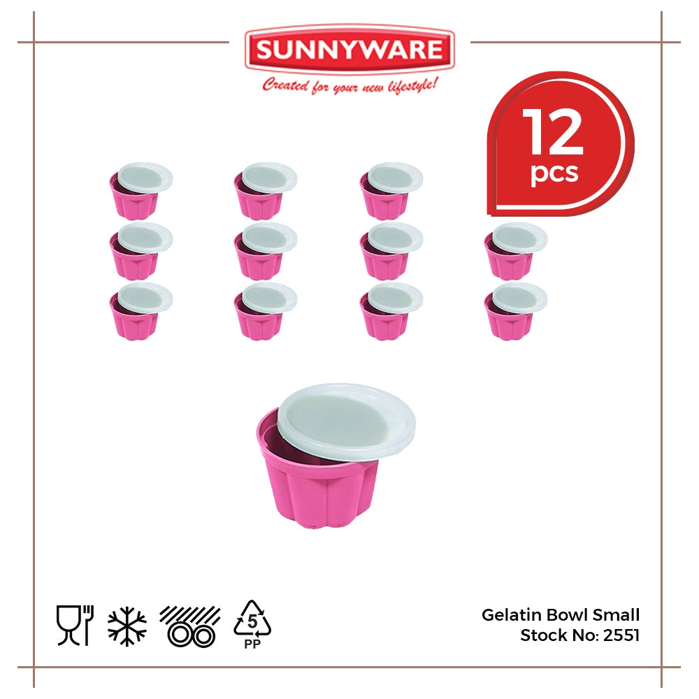 12-pc set Sunnyware 2551 Gelatin Bowl Molder Mold - Small for gulaman jelly