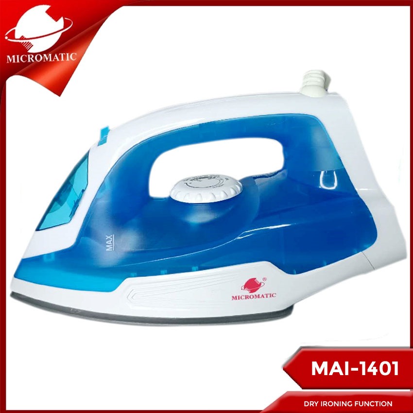 Micromatic MAI-1401 1400watts Dry and Steam Ironing Function Flat iron