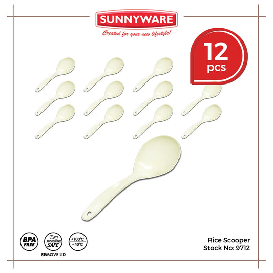 12pcs Rice Scooper [SUN-9712] | Plasticware | Kitchenware | Food Scooper | Rice | Sandok