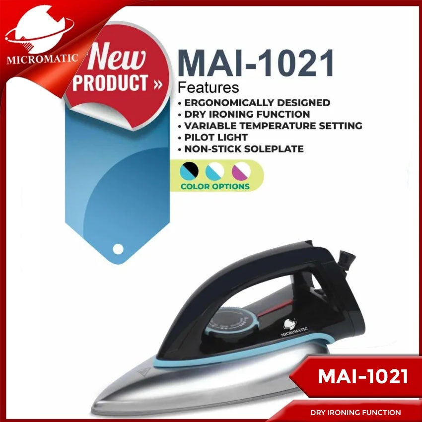 Micromatic MAI-1021 Dry Ironing Function 1000W Flat iron