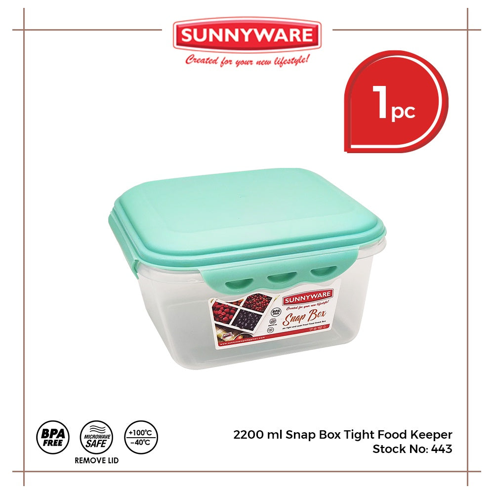 Sunnyware 443 2.2L Snap Box AIr Tight Leak Proof food keeper