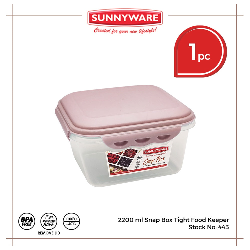 Sunnyware 443 2.2L Snap Box AIr Tight Leak Proof food keeper