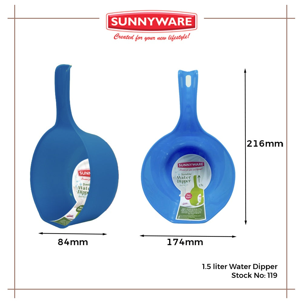 3pcs 1.5 Liter Water Dipper [Sunnyware 119] | Plasticware | Householdware | Bathing Tools | Tabo