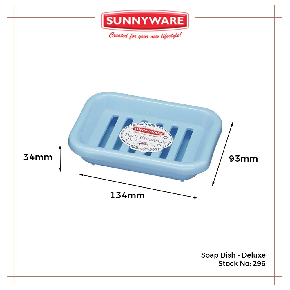 Sunnyware 296 Soap Dish - deluxe with drain and catcher