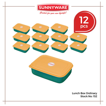 12pcs Lunch Box – Deluxe / Ordinary [Sunnyware 152] | Plasticware | Kitchenware | Food Storage