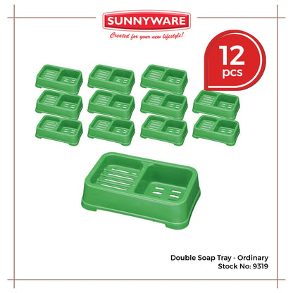 12pcs Double Soap Tray - Ordinary [Sunnyware 9319] | Plasticware | Laundryware | Bathing Tools