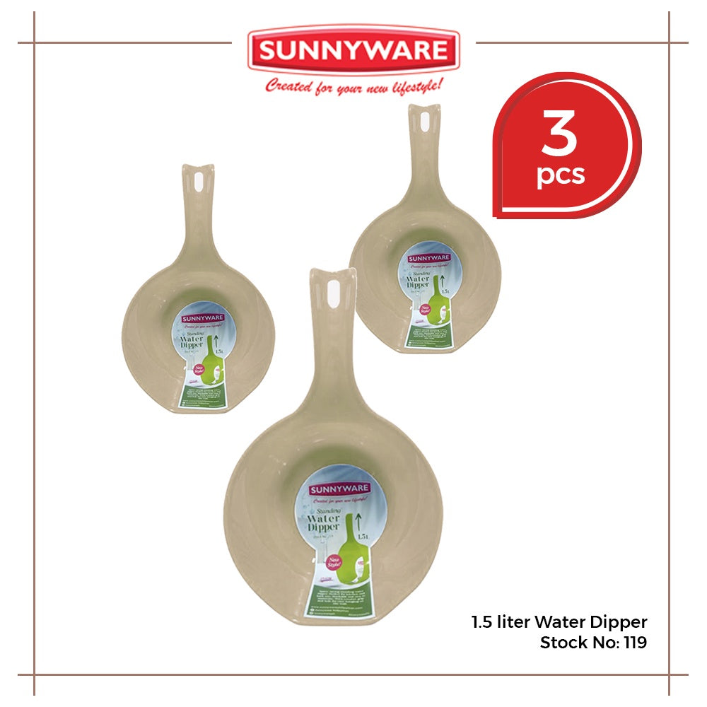 3pcs 1.5 Liter Water Dipper [Sunnyware 119] | Plasticware | Householdware | Bathing Tools | Tabo