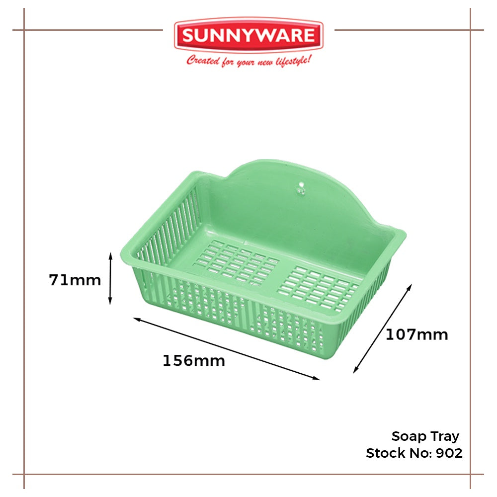 12pcs Soap Tray [Sunnyware 902] | Plasticware | Bath Soap Holder | Bathroom Accessories