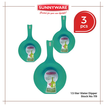 3pcs 1.5 Liter Water Dipper [Sunnyware 119] | Plasticware | Householdware | Bathing Tools | Tabo