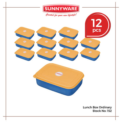 12pcs Lunch Box – Deluxe / Ordinary [Sunnyware 152] | Plasticware | Kitchenware | Food Storage