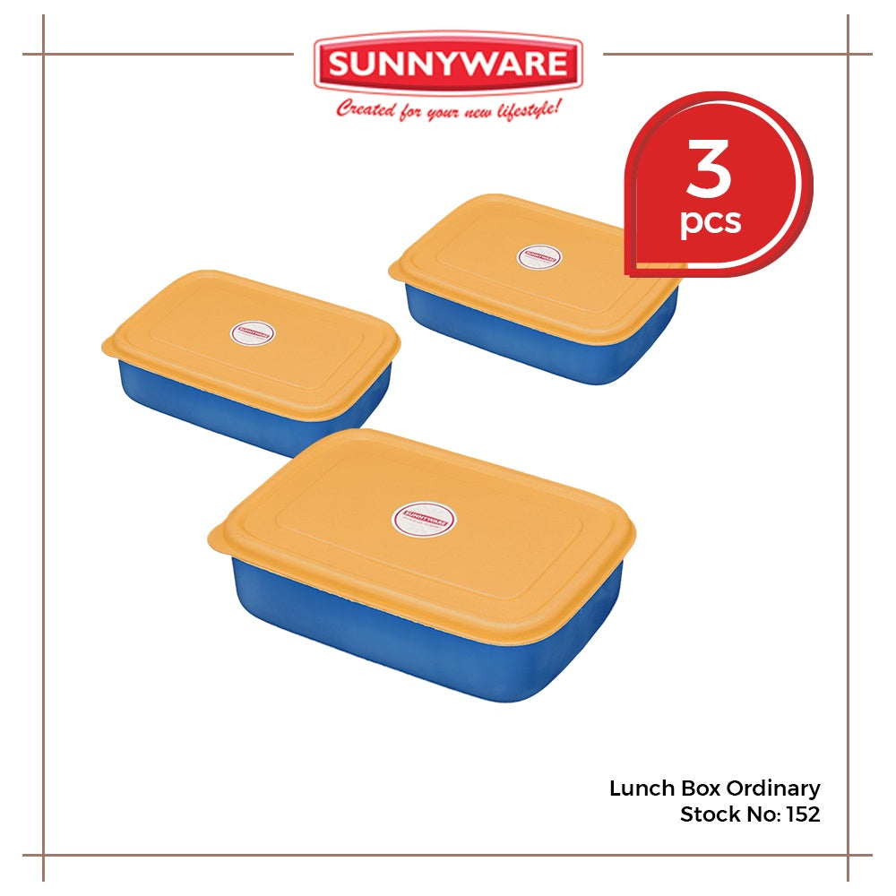 3pcs Lunch Box – Deluxe / Ordinary [Sunnyware 152] | Plasticware | Kitchenware | Food Storage