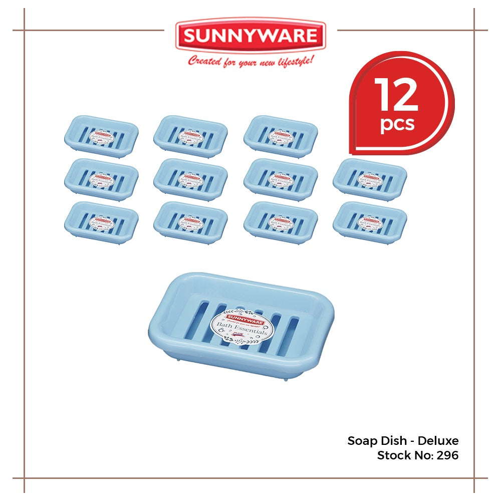 12pcs Soap Dish - Deluxe [Sunnyware 296] | Plasticware | Laundryware | Bathing Tools | Soap Holder