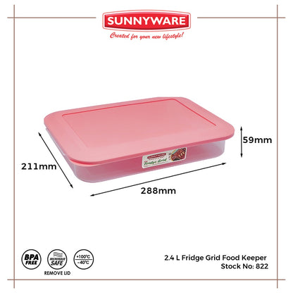 3pcs 2.4 L Fridge Grid Food Keeper [Sunnyware 822] | Plasticware | Kitchenware | Storage | BPA Free