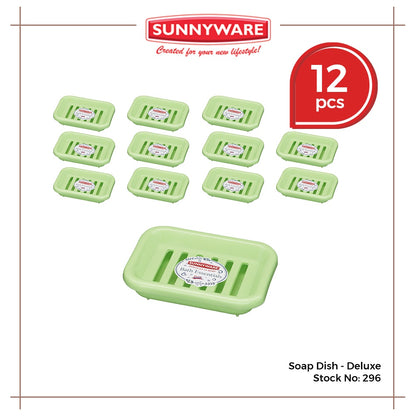 12pcs Soap Dish - Deluxe [Sunnyware 296] | Plasticware | Laundryware | Bathing Tools | Soap Holder