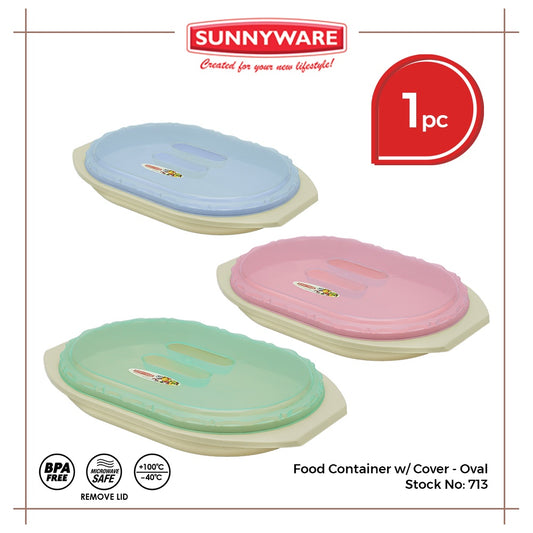 Sunnyware 713 Food Container w/ Cover - oval