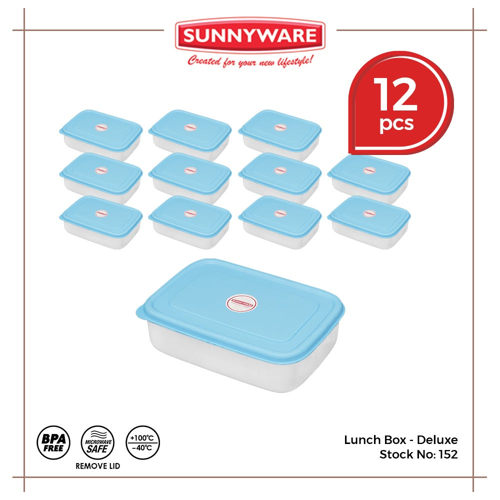 12pcs Lunch Box – Deluxe / Ordinary [Sunnyware 152] | Plasticware | Kitchenware | Food Storage