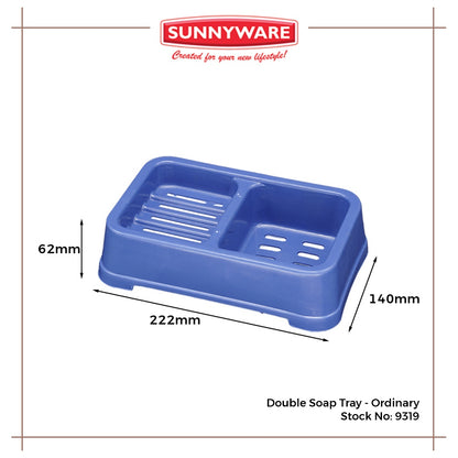 12pcs Double Soap Tray - Ordinary [Sunnyware 9319] | Plasticware | Laundryware | Bathing Tools