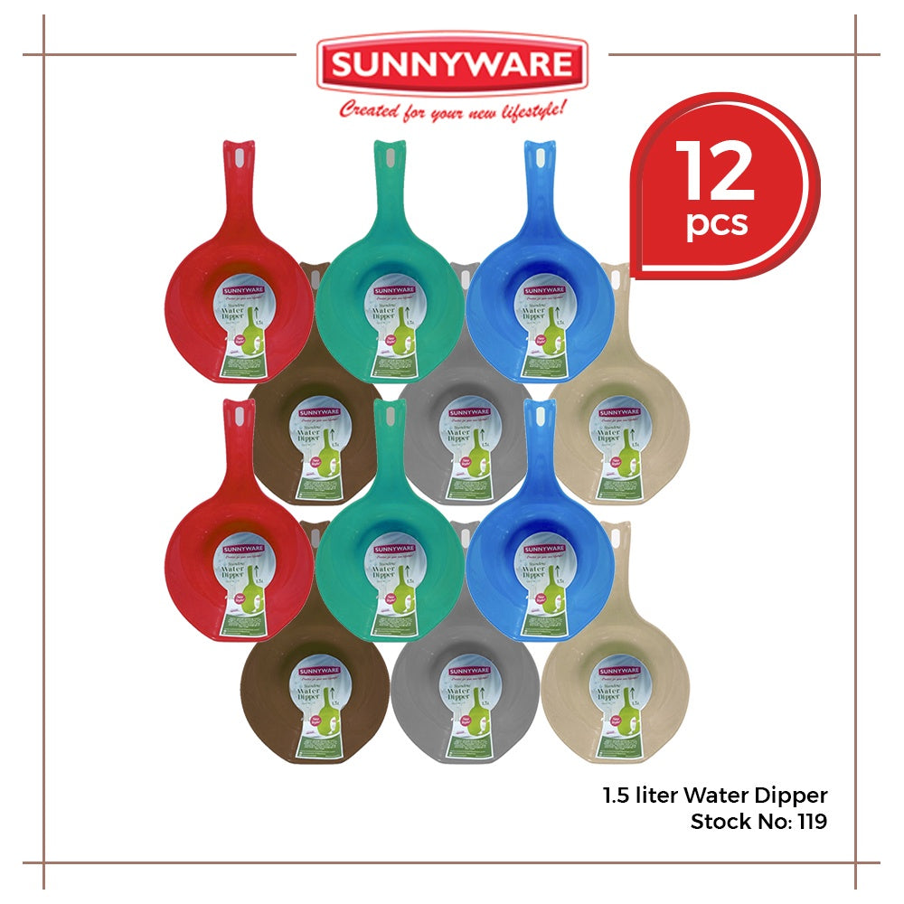 12pcs 1.5 Liter Water Dipper [Sunnyware 119] | Plasticware | Householdware | Bathing Tools | Tabo