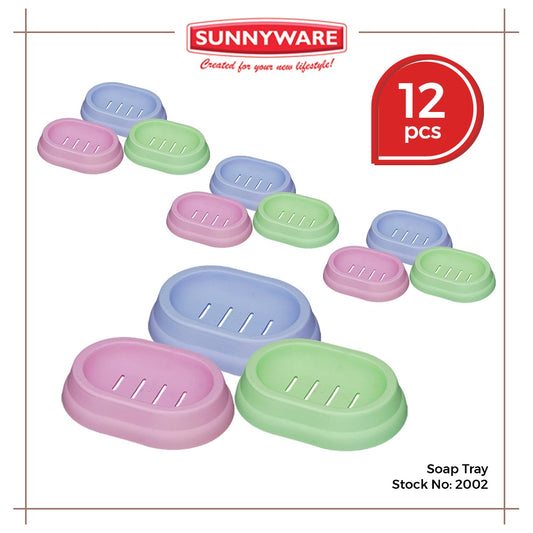 12pcs Soap Tray [Sunnyware 2002] | Plasticware | Laundryware | Bathing Tools | Soap Holder