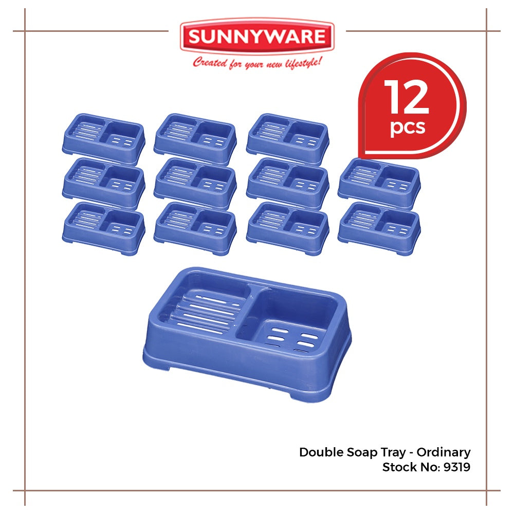 12pcs Double Soap Tray - Ordinary [Sunnyware 9319] | Plasticware | Laundryware | Bathing Tools