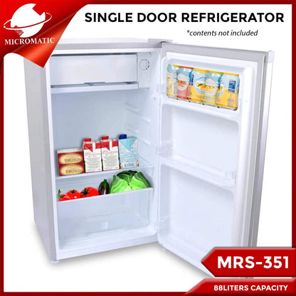 Micromatic MRS-351 88Liters Capacity 3.3cuft Single Door Refrigerator