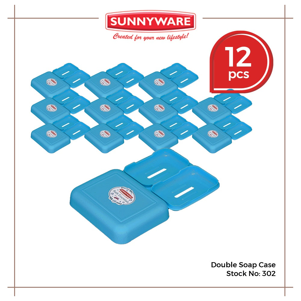 12pcs Double Soap Case [Sunnyware 302] | Plasticware | Laundryware | Bathing Tools | Soap Holder