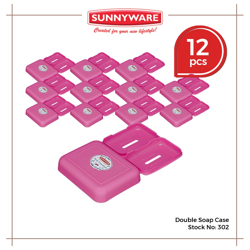 12pcs Double Soap Case [Sunnyware 302] | Plasticware | Laundryware | Bathing Tools | Soap Holder