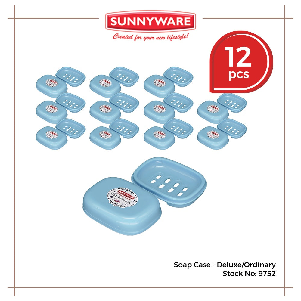 12pcs Soap Case – Deluxe / Ordinary [Sunnyware 9752] | Plasticware |Bathing Essentials | Soap Holder