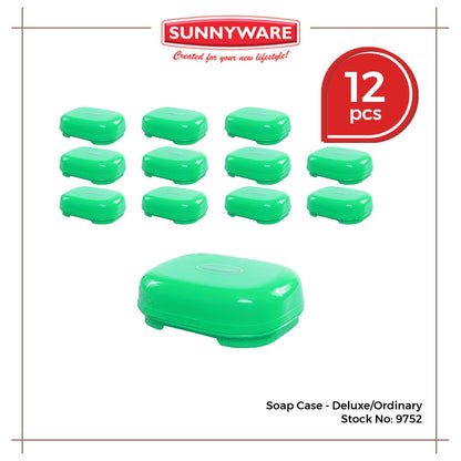 12pcs Soap Case – Deluxe / Ordinary [Sunnyware 9752] | Plasticware |Bathing Essentials | Soap Holder