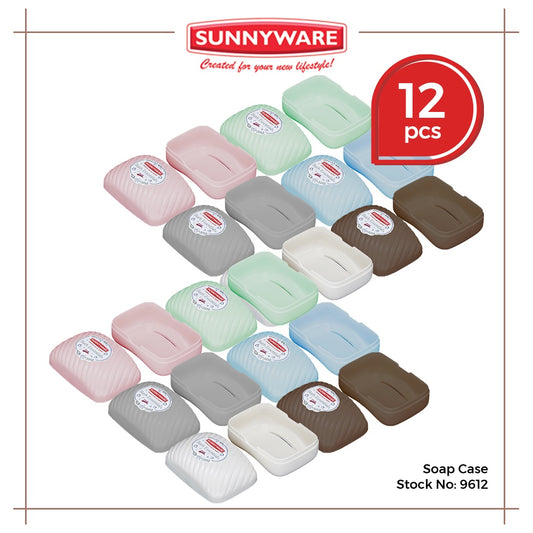 12pcs Soap Case [Sunnyware 9612] | Plasticware | Laundryware | Bathing Essentials | Soap Holder