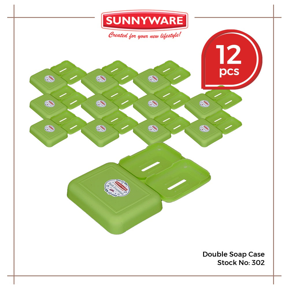 12pcs Double Soap Case [Sunnyware 302] | Plasticware | Laundryware | Bathing Tools | Soap Holder