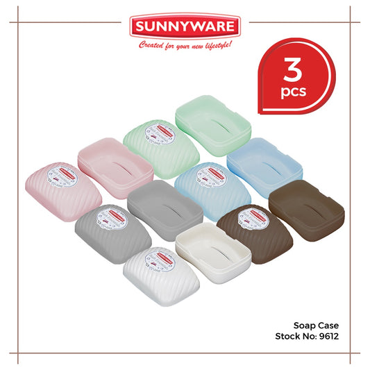 3pcs Soap Case [Sunnyware 9612] | Plasticware | Laundryware | Bathing Essentials | Soap Holder