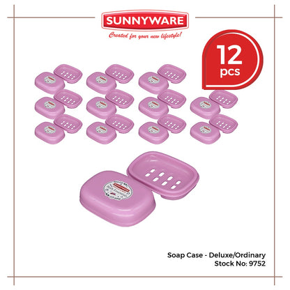 12pcs Soap Case – Deluxe / Ordinary [Sunnyware 9752] | Plasticware |Bathing Essentials | Soap Holder