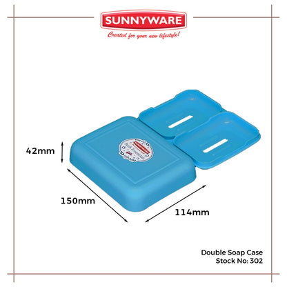 12pcs Double Soap Case [Sunnyware 302] | Plasticware | Laundryware | Bathing Tools | Soap Holder