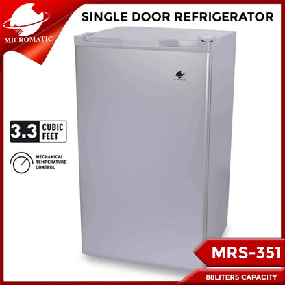 Micromatic MRS-351 88Liters Capacity 3.3cuft Single Door Refrigerator