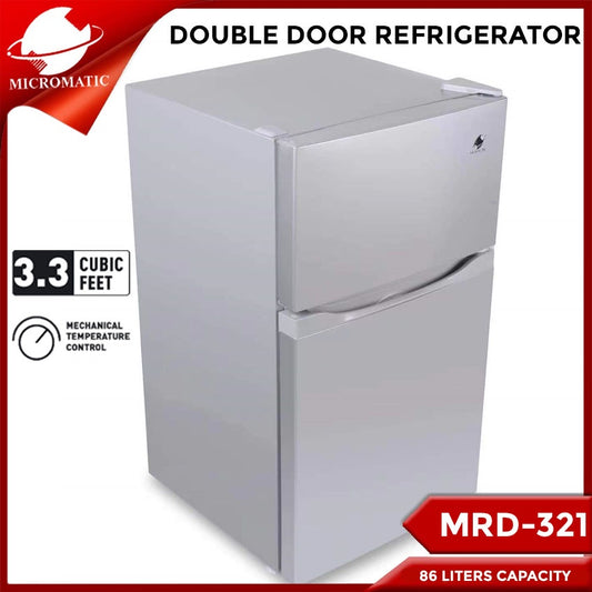 Micromatic MRD-321 86Liters Capacity 3.3cuft Double Door Refrigerator