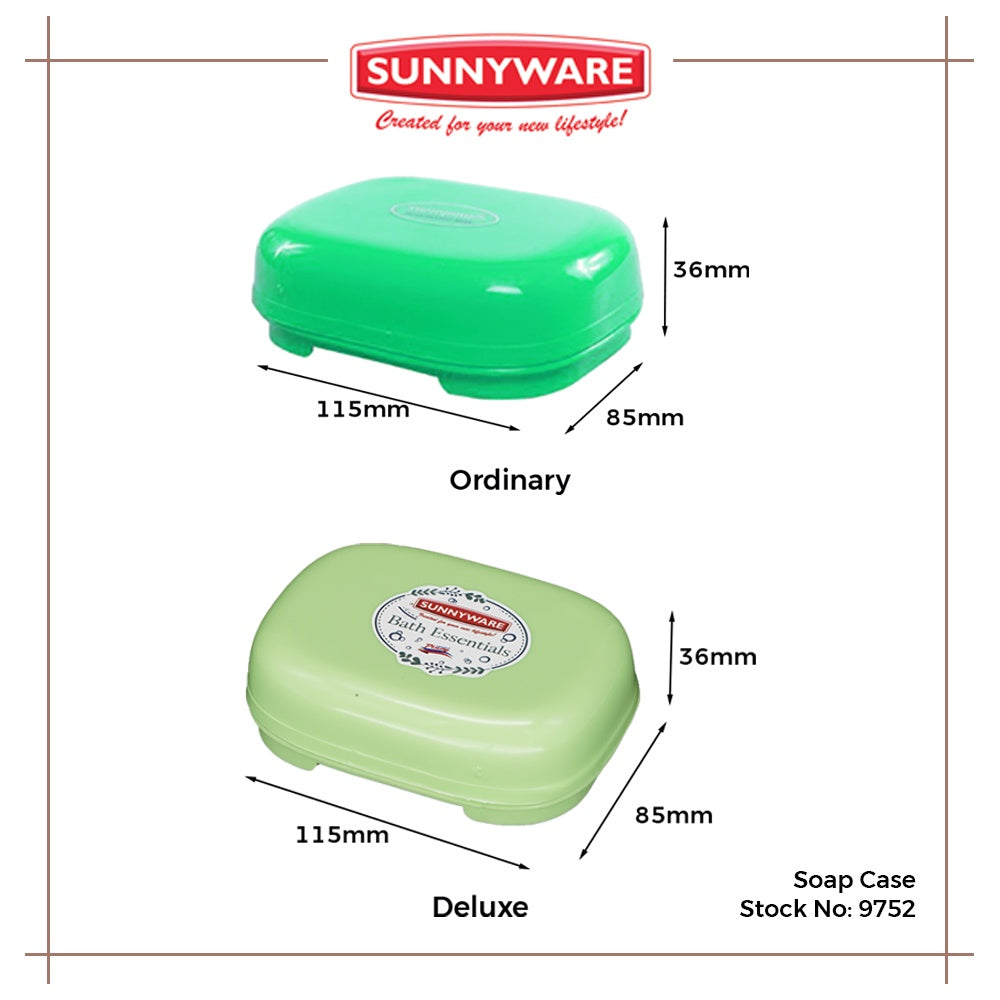 12pcs Soap Case – Deluxe / Ordinary [Sunnyware 9752] | Plasticware |Bathing Essentials | Soap Holder