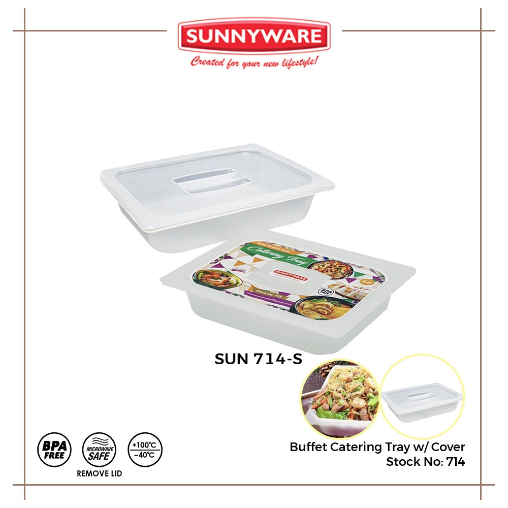 4pcs / 1 dozen Sunnyware 714 Buffet Catering Tray w/ cover 3.5L / 9.5L chafing dish for warmer