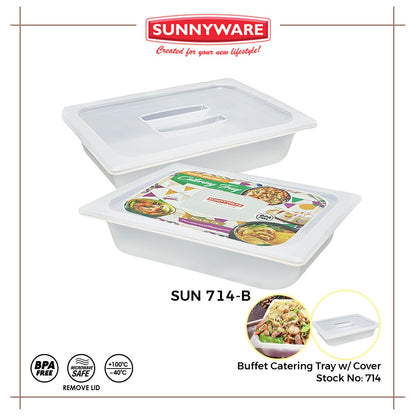 4pcs / 1 dozen Sunnyware 714 Buffet Catering Tray w/ cover 3.5L / 9.5L chafing dish for warmer